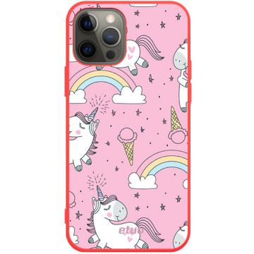 Phone case - casey Soft Flex Design - Unicorn - Pink Unicorn - red