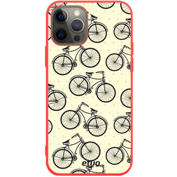 Phone case - casey Soft Flex Design - Vintage - Retro bikes - red