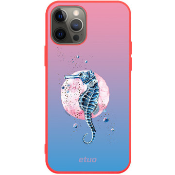 Etui na telefon - casey Soft Flex Design - Water stories - Seahorse - czerwony