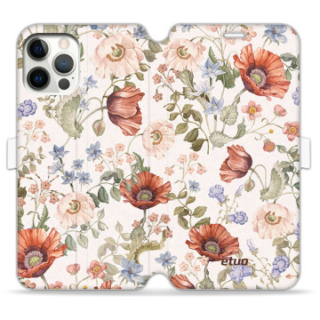 Phone case - casey Wallet Book Design - Floral impressions - Kasiags Field poppies