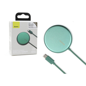 Mini magnetic induction charger Qi 15W - Baseus Mini Magnetic WXJK-H06 - green