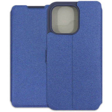 Apple iPhone 14 Pro Case - Soft Wallet Book - navy blue
