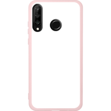 Phone case - casey Soft Flex Design - Marble Case - White Marble - pink