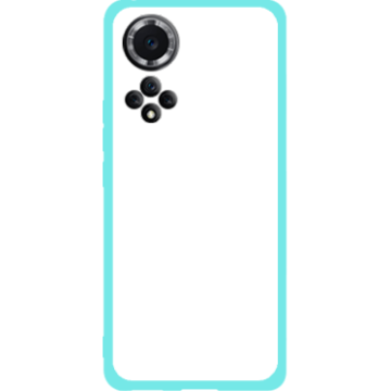 Phone case - casey Soft Flex Design - Marble Case - Blue Marble with gold stripe - mint