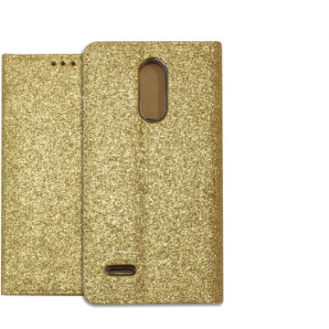 LG K9 Case - Glitter Book - gold