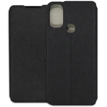 Motorola Moto E40 Case - Soft Wallet Book - black
