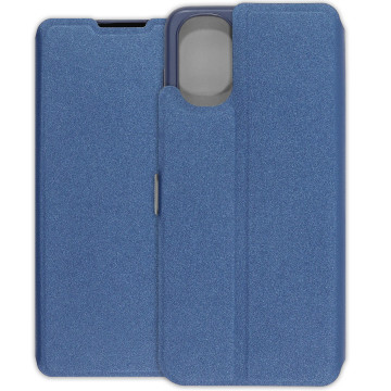 Motorola Moto G22 Case - Soft Wallet Book - navy blue