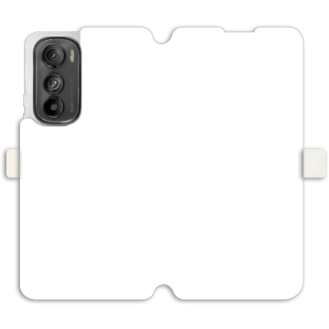 Phone case - casey Wallet Book Design - Marble Case - White Marble