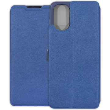 Motorola Moto E32s Case - Soft Wallet Book - navy blue