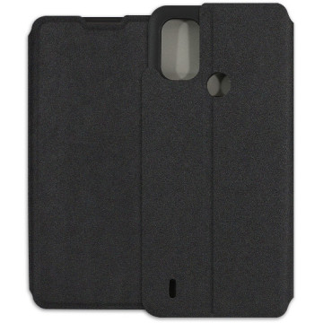 Nokia C21 Plus Case - Soft Wallet Book - black