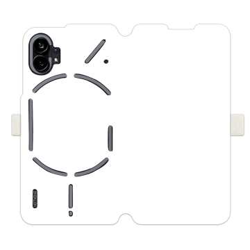 Phone case - casey Wallet Book Design - Marble Case - White Marble