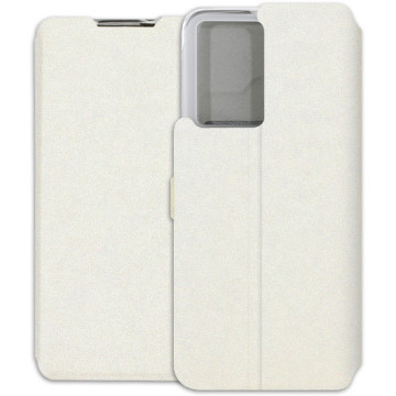 Oppo A57s Case - Wallet Book - white