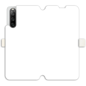 Phone case - casey Wallet Book Design - Marble Case - White Marble