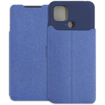 POCO C40 Case - Soft Wallet Book - navy blue