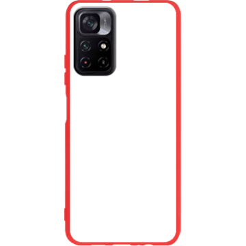 Phone case - casey Soft Flex Design - Marble Case - White Marble - red