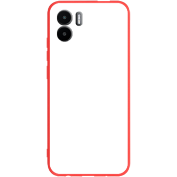 Phone case - casey Soft Flex Design - Marble Case - White Marble - red