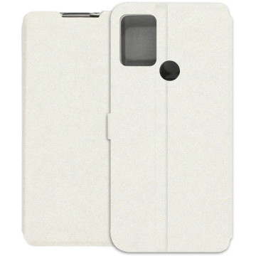 HTC Desire 20 Plus Case - Wallet Book - white