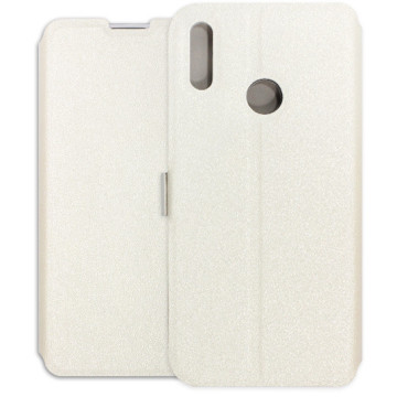 Huawei Y7 (2019) Case - Wallet Book - white