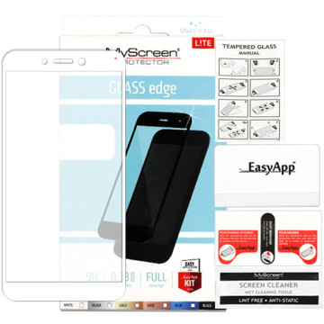 Huawei P8 Lite (2017) - tempered glass MyScreen Protector Lite Glass Edge - white
