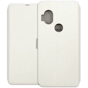 Motorola One Hyper Case - Wallet Book - white