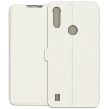 Motorola Moto E6s Case - Wallet Book - white