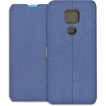Motorola Moto E7 Plus Case - Wallet Book - navy blue