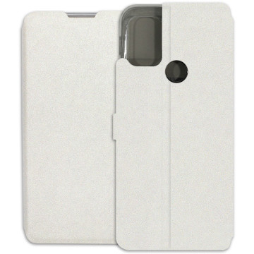 Motorola Moto G30 Case - Wallet Book - white