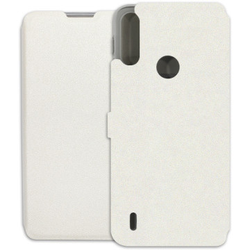Motorola Moto E7 Power Case - Wallet Book - white