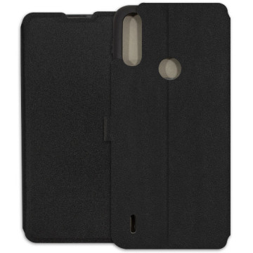 Motorola Moto E7i Power Case - Soft Wallet Book - black