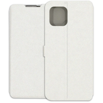 Motorola Edge 20 Lite Case - Wallet Book - white