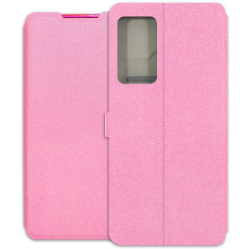 Motorola Edge 20 Pro Case - Soft Wallet Book - pink