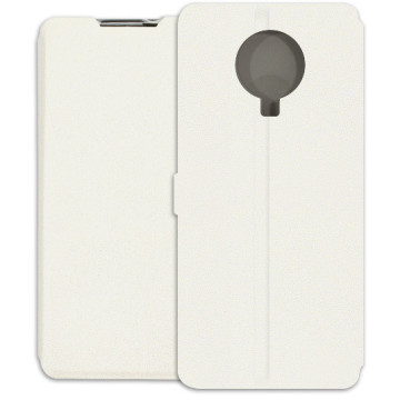 Nokia G10 Case - Wallet Book - white