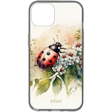 Etui na telefon - casey Design Case - Bloom & Buzz - Ladybug among the flowers - black