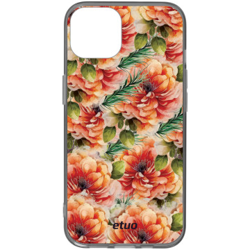 Etui na telefon - casey Design Case - Bloom & Buzz - Orange flower pattern - black