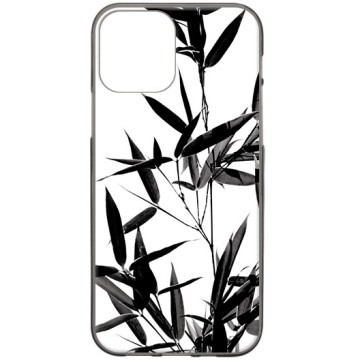 Phone case - casey Design Case - Black and white - Bamboo leaves - black