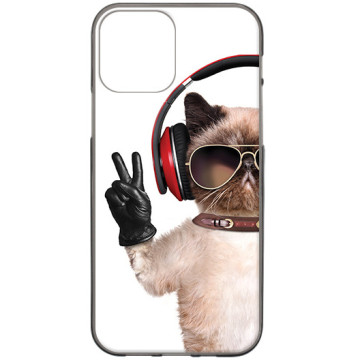 Phone case - casey Design Case - Case with cat - Cat Rock - black