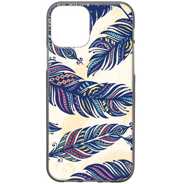 Phone case - casey Design Case - Folk & Dreamcatcher - Feathers ethno - black