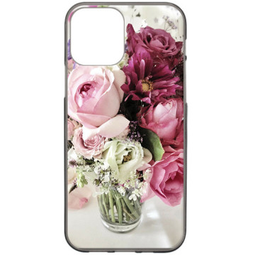 Phone case - casey Design Case - Floral Case - Maroon bouquet of roses - black