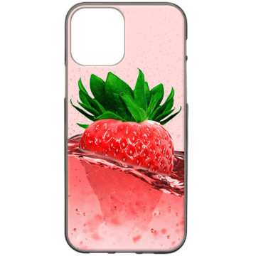 Phone case - casey Design Case - Fruits and Tropical - Strawberry - black