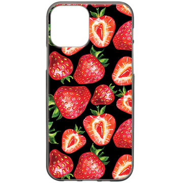 Phone case - casey Design Case - Fruits and Tropical - Strawberries - black