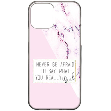 Phone case - casey Design Case - Chic Design - Never Be Afraid - black