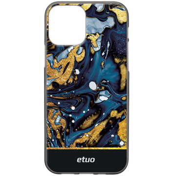 Phone case - casey Design Case - Chic Design - Gold and Navy Blue - black