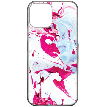 Phone case - casey Design Case - Marble Case - Pink Marble - black