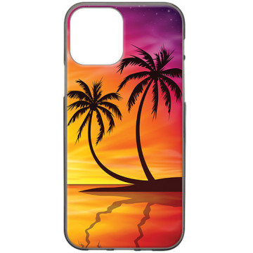 Phone case - casey Design Case - Holiday - Palm trees at sunset - black