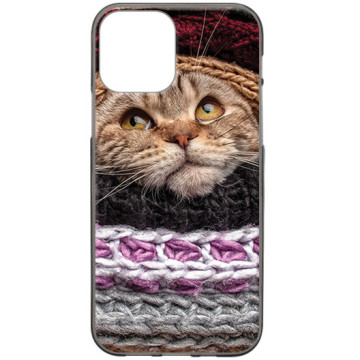 Phone case - casey Design Case - Christmas gift - Cat in sweater - black