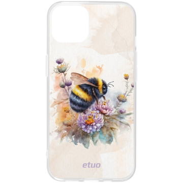 Etui na telefon - casey Design Case - Bloom & Buzz - Bumblebee in flowers - white