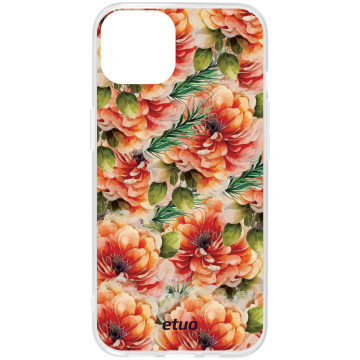 Etui na telefon - casey Design Case - Bloom & Buzz - Orange flower pattern - white