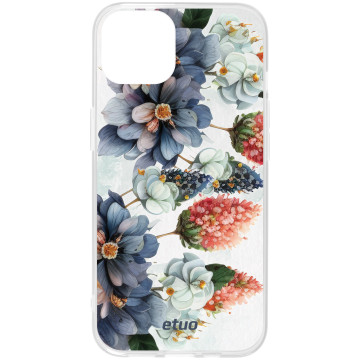 Etui na telefon - casey Design Case - Bloom & Buzz - Blue flowers - white