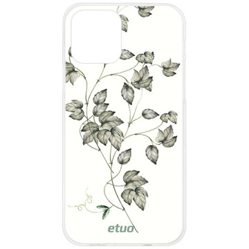 Phone case - casey Design Case - Botanic - Delicate leaves - white