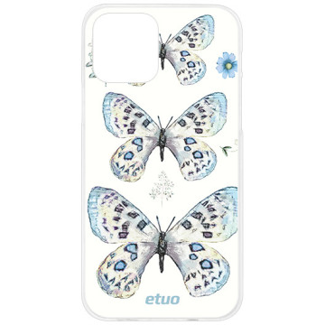 Phone case - casey Design Case - Botanic - Pastel butterflies - white